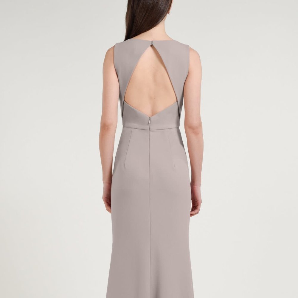 Jenny Yoo Open Back Crepe Dress